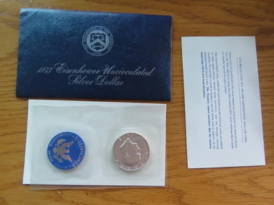 1973-S Eisenhower BLUE PACK silver Dollar. Silver Is HOT!! K1 - Image 1 of 2