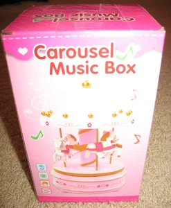 Caja de música Carrusel Valman edades 3+ cuerda manual sin batería NUEVA sellada - Imagen 1 de 6