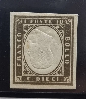 F320 - ANTICHI STATI - VITTORIO EMANUELE 2 - 1861-63 - 10 CENTESIMI - EFFIGE CAP - Immagine 1 di 2