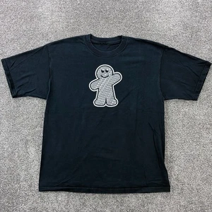 Vintage Ginger Bread Man Shirt Mens Large Black Not a Cookie Cutter Person Style - Picture 1 of 5