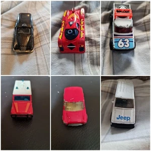 Vintage 80er und 1970 gemischtes Konvolut X6 Matchbox Fahrzeuge Taxis etc - Bild 1 von 24