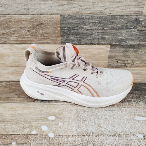 Scarpe da donna ASICS Gel Nimbus 26 taglia 8 running atletica beige sneakers stringate