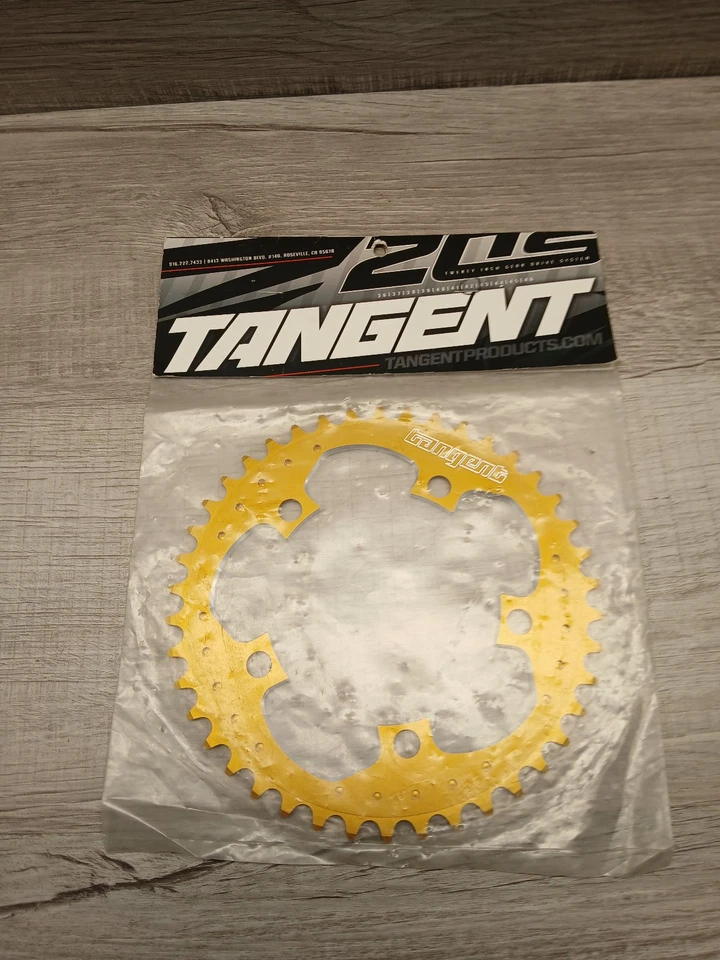 Plato BMX Tangent 42 dientes aleación 3/32" 42t oro 110 BCD Foto 1 de 2