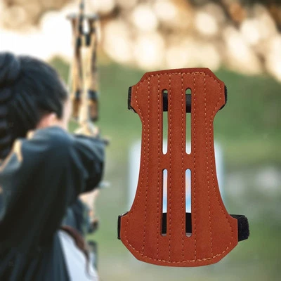 Archery Arm Guard Adjustable PU Leather Arm Guard Lightweight for Men Women - Image 1 of 4