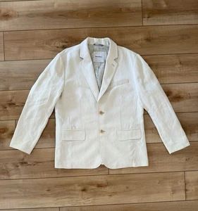 Tommy Bahama Hombre Seda Lino Blazer Chaqueta Neutro Tostado Beige Dos Botones Claro - Imagen 1 de 14