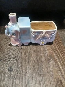 Baby Planter Elephant Napco Diaper Express Vtg. 1950's Extra Planter Added - Picture 1 of 14