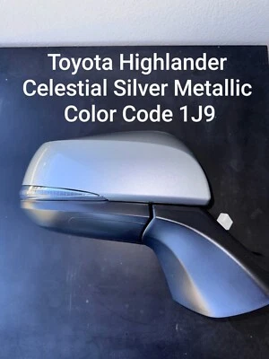 Espejo retrovisor plateado nuevo para Toyota Highlander L 2020-24 pasajero diestro señal térmica Foto 1 de 4