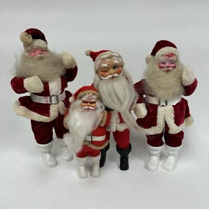 Vintage Santa Lot - 50s 60s Japan Howard Gale Winking Rubber Face - Picture 1 of 10