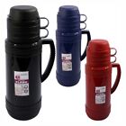 1L/1.8L Thermos Vacuum Flask Hot Cold Drink Travel Bottle Glass Lined with 2 Cup