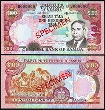 SAMOA 100 TALA 2006 , SPECIMEN B 000000 , UNC , P-37s