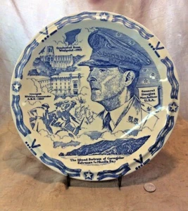 Vernon Kilns Pottery 'General Douglas MacArthur' WWII Souvenir Collector Plate - Picture 1 of 7