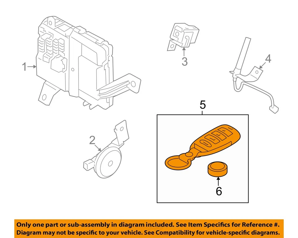 Transmissor remoto KIA OEM 2009 Borrego chave de entrada sem chave 954302J200 - Imagem 1 de 2