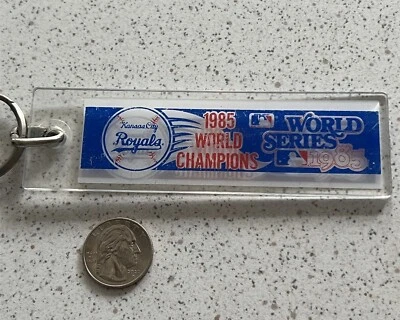 1985 Kansas City Royals World Series Champions 5 Inch Long Keychain Key Ring - Image 1 of 4