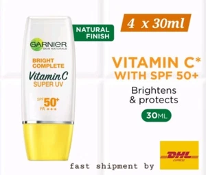Protector solar mate súper UV GARNIER Bright Complete Vitamina C SPF50+ PA+++ 4 x 30 ml - Imagen 1 de 7