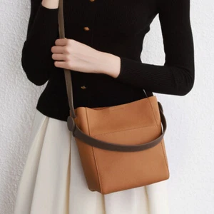 Designer Leather Bucket Bags Handbag Tote Women's Satchel Crossbody Shoulder Bag - Picture 1 of 11