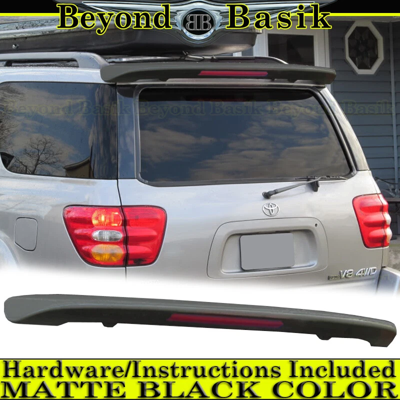 For 2001-2005 2006 2007 Toyota Sequoia MATTE BLACK Factory Style Spoiler W/LED - Image 1 of 1