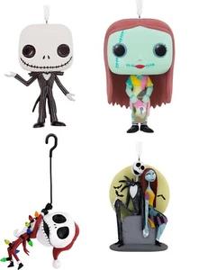 SET OF 4 NIGHTMARE BEFORE CHRISTMAS ORNAMENTS 2023 HALLMARK VHTF FREE SHIPPING! - Picture 1 of 20