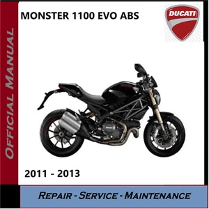 Ducati Monster 1100 EVO ABS Workshop Service Repair Manual 2011 - 2013 on CD - Picture 1 of 1
