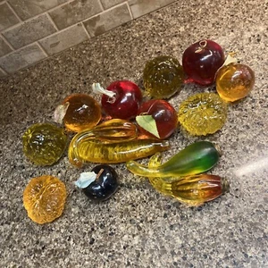 Frutta vintage anni 60 MCM acrilico lucite 14 banana mele verdure pesca arancia ALTRO - Foto 1 di 9