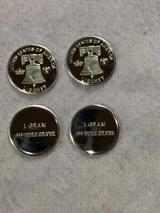 4- Campana de la Libertad 1 Gramo .999 Plata Pura Fina Redonda ¡Grandes regalos o coleccionables! - Imagen 1 de 1