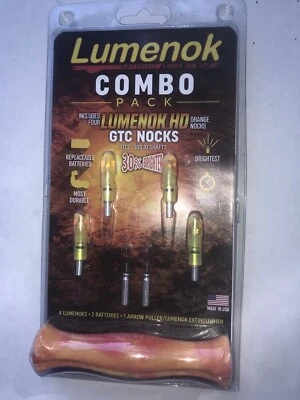Lumennok Combo Pack HD GT Nocks and Arrow Puller and Extra Batteries. - Image 1 of 2