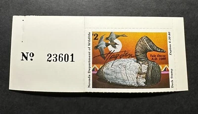 WTDstamps - 1979 NEVADA - State Duck Stamp - Mint OG NH **ARTIST SIGNED** - Image 1 of 2