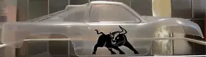 Vinyl paint masking, stencil, decal for RC bodies (Angry Bull Set) - Picture 1 of 4