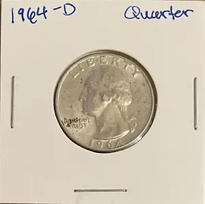Washington Quarter 1964 D - Picture 1 of 2