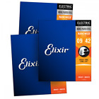 Elixir Nanoweb 9-42 Nickel Electric Guitar Strings, 3-Pack Bundle