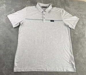 Travis Mathew Polo Shirt Mens XXL (Slim Fit) Light Gray Short Sleeve Logo - Picture 1 of 11