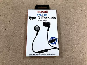 Maxell® Sync Up Type-C® Auricolari Cablati con Microfono, Nero - Foto 1 di 3