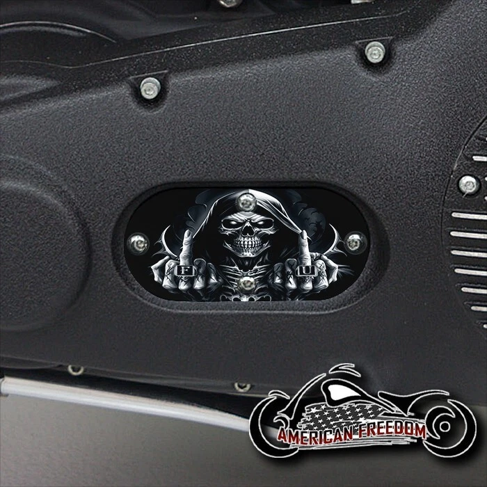 CUBIERTA DE INSPECCIÓN OVALADA HARLEY DAVIDSON 1986-2006 DYNA SOFTAIL - B/N FU Reaper Foto 1 de 1
