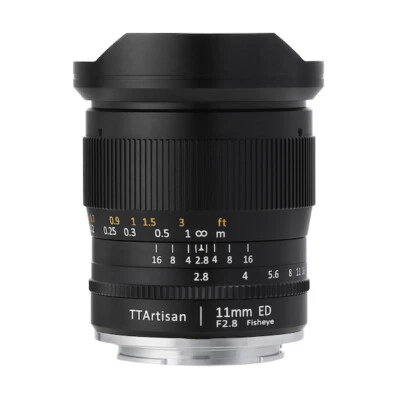 TTArtisan Fisheye 11mm f/2.8 for Sony E camera (Sony α, Full Frame) =Black= - Image 1 of 4