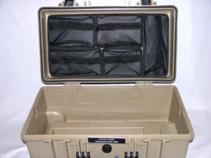 New Desert Tan Armourcase 1510 empty no foam + Lid Organizer nameplate case - Picture 1 of 5
