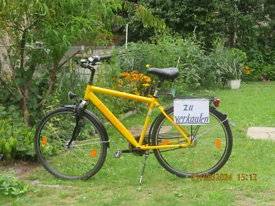 Herren Trekking Fahrrad v. TUI, 28", Gelb mit Werbeaufschrift, Jordan -Disign   - Bild 1 von 4