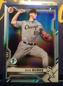 2021 bownan draft first edition Sean Burke Sky Blue Foil - Picture 1 of 1
