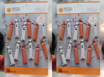 Halloween Martha Stewart BOLSAS DE TRATAMIENTO Juego de 2 hace 36 bolsas pequeñas largas NUEVO Foto 1 de 4
