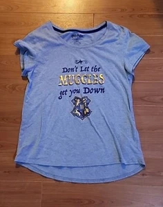 Harry Potter Shirt Womens Small Grey Short Sleeve Dont Let Muggles Get You Down - Picture 1 of 5