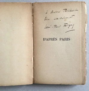 Léon Paul Fargue — D'après Paris — service de presse & envoi — Gallimard  — 1932 - Bild 1 von 12