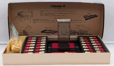 1973 Chute 5 Board Game Vintage Milton MB Complete With Dice Tower VGC - Image 1 of 4