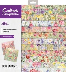 Crafter's Companion Paper Pad 12"X12"-Meadow Garden