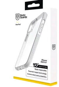 BodyGuardz Ace Pro Slim Antimicrobial Case iPhone 13 Pro Max Clear - Picture 1 of 2