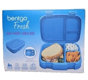 Bentgo Fresh 3-4-Compartment Leak-Proof Lunch Box, Blue - Picture 1 of 12