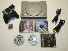 Original Sony PlayStation 1 PS1 Console SCPH-1001 Audiophile + 5 Games *TESTED*