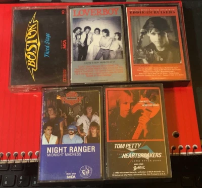 Cassette Lot (5) Hard Rock 1980s BOSTON Loverboy EDDIE & The CRUISERS - Plus 2 — 第 1/4 张图片