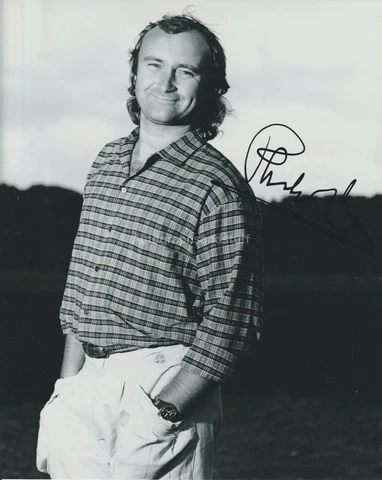 Phil Collins HAND SIGNED 8x10 Photo, Autograph, Genesis, Face Value, Seriously Cover