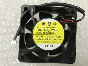 Ventilateur axial 2 broches SEVO TUDC12Z4 DC12V 0.14A 1.8W 6CM 60*25MM 6025 60mm - Photo 1/3