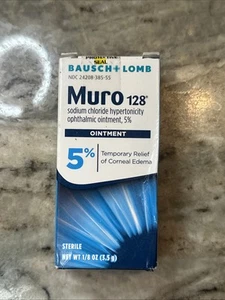 Bausch and Lomb Muro 128 5% Salbe 0,12 oz 1/8 Oz 3,5g 2/26 - Bild 1 von 4