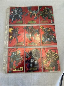 1993 MARVEL UNIVERSE SERIES 4 COMPLETE 2099 9 CARD RED FOIL INSERT SET - Picture 1 of 10