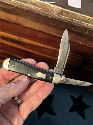 Vntg ARCHED Utica Cutlery Co Utica NY Double CURVED Handle 2-blade Pocket KNIFE - Image 1 of 4